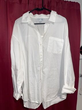 Old Navy Women’s Boyfriend Shirt Button Up Size XL